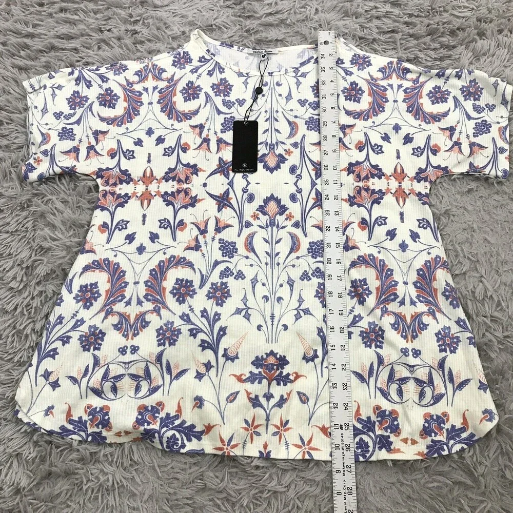 WILDFOX Swim Top S Ribbed Tunic Cover-Up NWT Munich American‎ Paisley